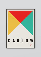 Load image into Gallery viewer, nspired by the GAA county colours of green, red and yellow, our Carlow poster is beautifully screen printed by hand