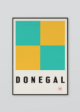 Load image into Gallery viewer, Inspired by the GAA county colours of green and gold, our Donegal poster is beautifully screen printed by hand
