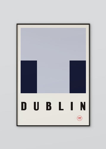 Inspired by the GAA county colours of sky blue and navy, our Dublin poster is beautifully screen printed by hand