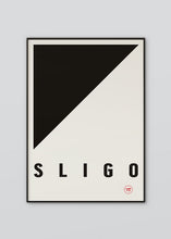 Load image into Gallery viewer, Inspired by the GAA county colours of black and white, our Sligo poster is beautifully screen printed by hand

