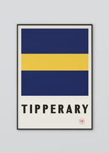 Load image into Gallery viewer, Inspired by the GAA county colours of blue and gold, our Tipperary poster is beautifully screen printed by hand