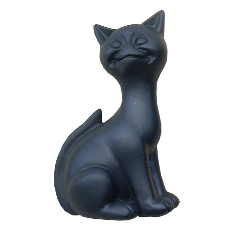Lucky Black Bog Cat Lrg (Freestanding)
