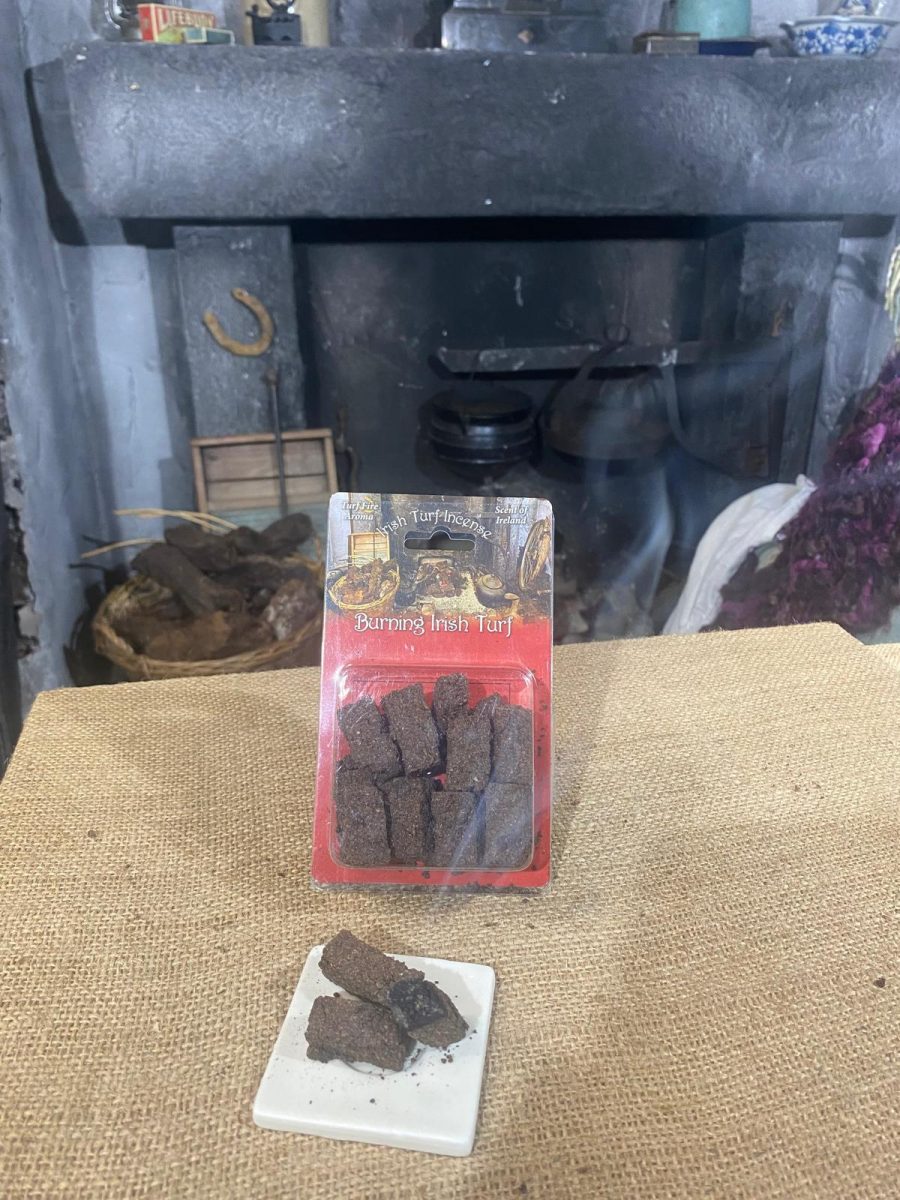 Irish Turf Incense with Hearth Burning Turf Fire