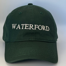 Load image into Gallery viewer, Green cap with &#39;WATERFORD&#39; embroidered in white on a green  background
