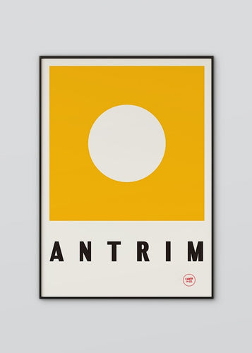 Inspired by the GAA county colours of saffron and white, our Antrim poster is beautifully screen printed by hand 