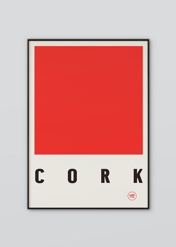 Inspired by the GAA county colours of red and white, our Cork poster is beautifully screen printed by hand