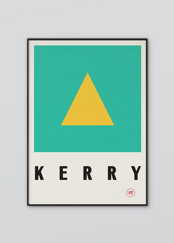 Inspired by the GAA county colours of green and gold, our Kerry poster is beautifully screen printed by hand 
