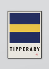 Load image into Gallery viewer, Inspired by the GAA county colours of blue and gold, our Tipperary poster is beautifully screen printed by hand 
